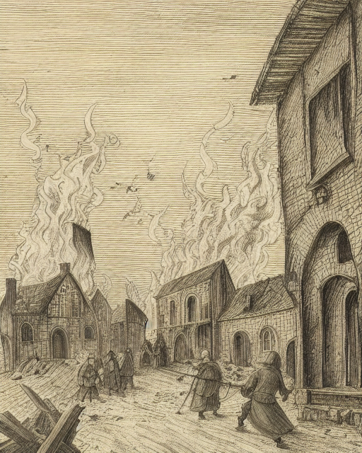 Katastrofa w Płomieniach: Zapomniany Wielki Pożar 1757 roku.